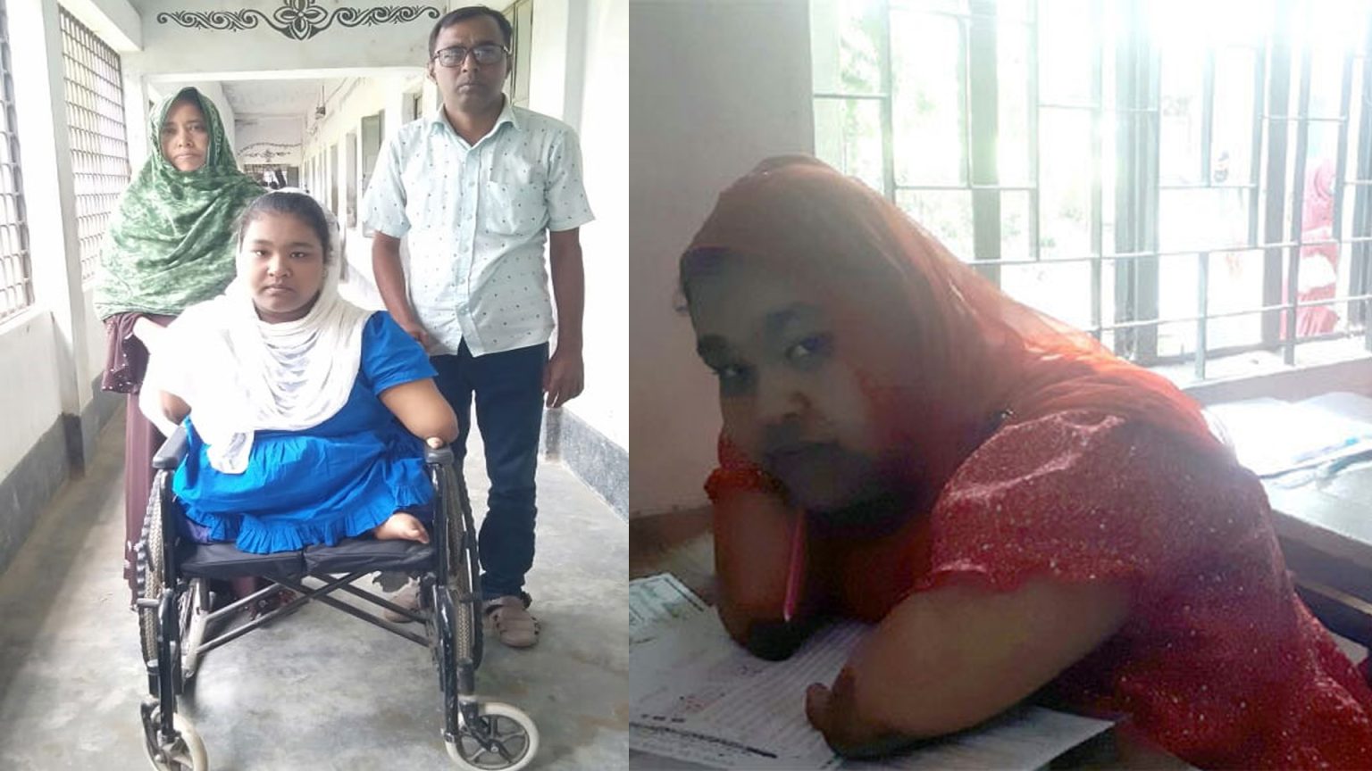 হাত-পা ছাড়াই লিতুন জিরা জিপিএ-৫ পেয়ে এসএসসি পরীক্ষায় উত্তীর্ণ হয়েছে
