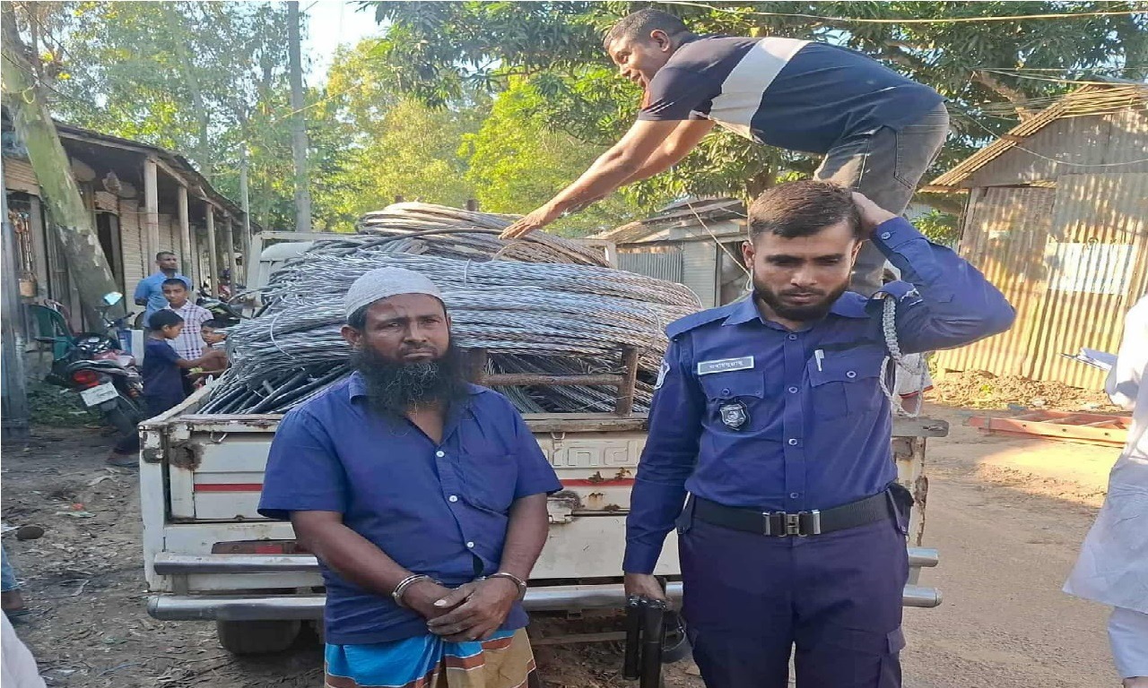 সখিপুরে বৈদ্যুতিক তার পাচারের অভিযোগে গ্রেফতার ১