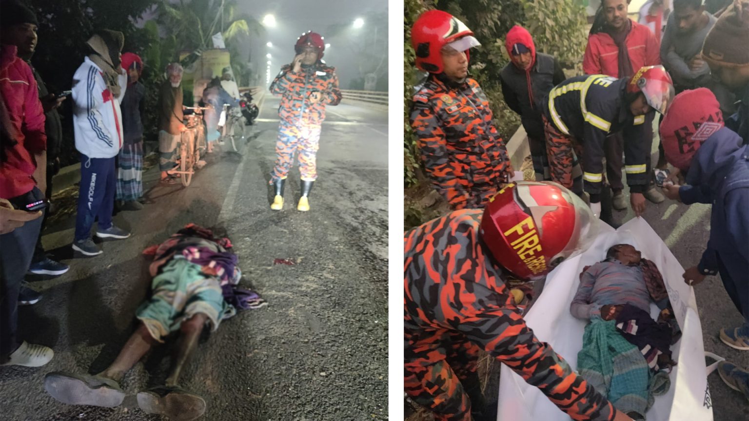 মোল্লাহাটে কাভার্ডভ্যানের চাপায় ইটভাটা শ্রমিক নিহত