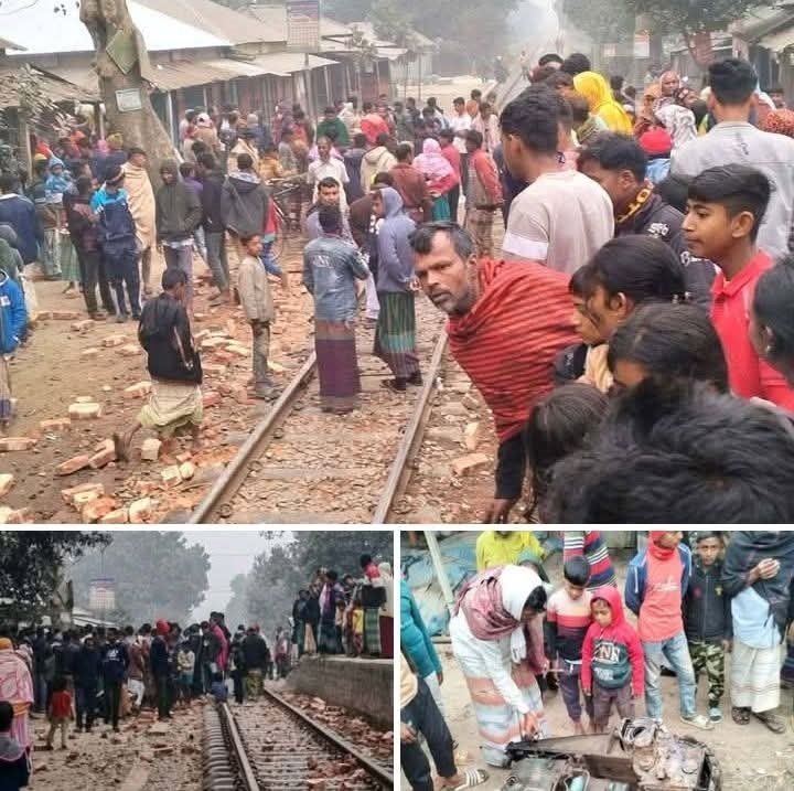 ট্রেনের সঙ্গে পাওয়ার টিলারের সংঘর্ষ