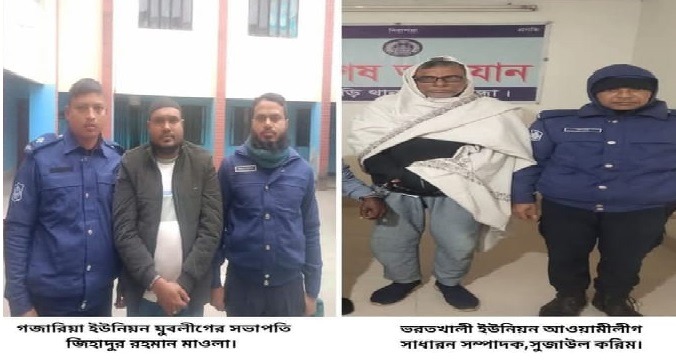 গাইবান্ধায় ফুলছড়িতে ‘অপারেশন ডেভিল হান্ট ফেজ–টু’ অভিযানে যুবলীগ ও আওয়ামী লীগ নেতা গ্রেপ্তার