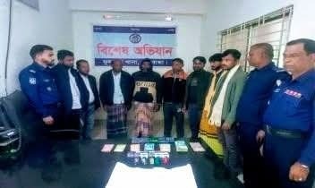 ফুলছড়িতে ইউপি সদস্যসহ ৮ জুয়াড়ি গ্রেফতার