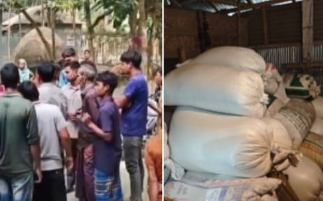 সুন্দরগঞ্জে ধোপাডাঙ্গা ইউনিয়নে ভিজিএফের ৭২ বস্তা চাল জব্দ