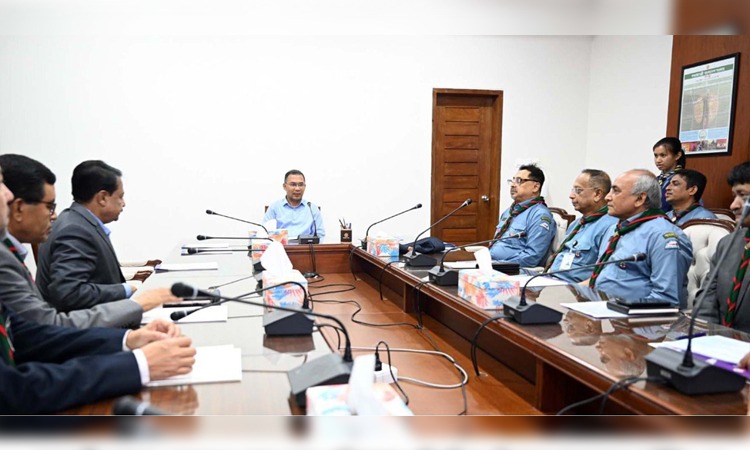 প্রধানমন্ত্রীর সঙ্গে বাংলাদেশ স্কাউটসের জাতীয় কার্যনির্বাহী কমিটির সৌজন্য সাক্ষাৎ