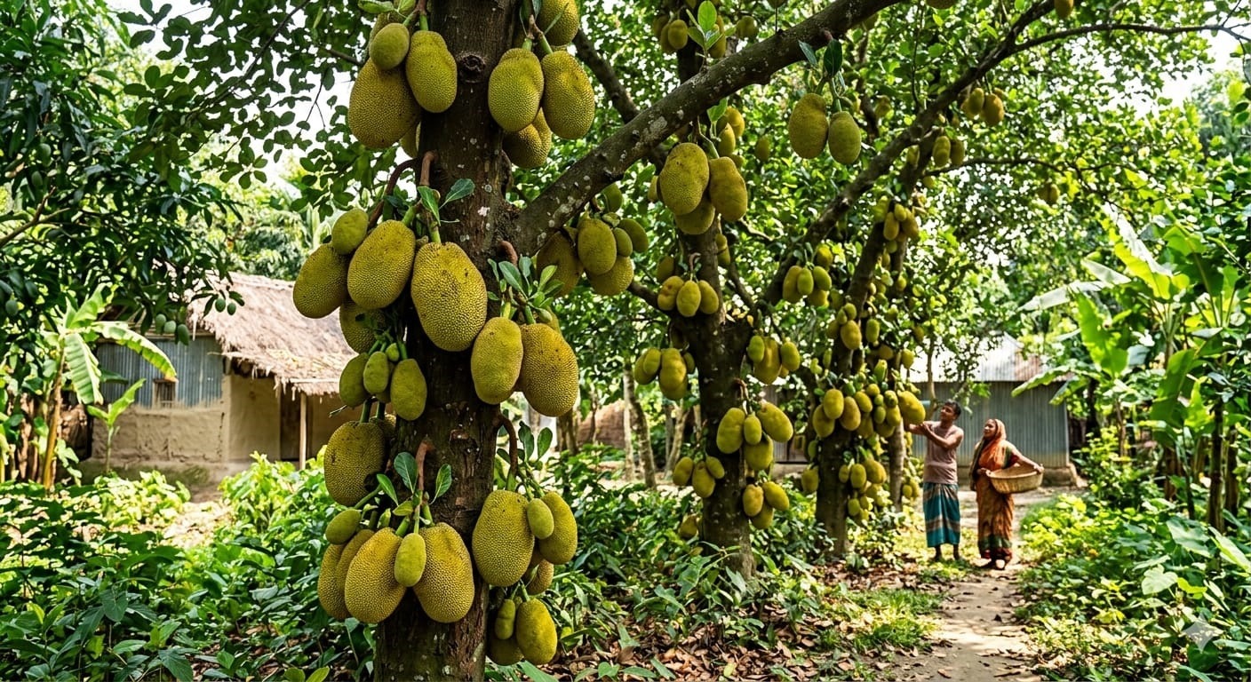 কাঁঠালের বাম্পার ফলন: গাছে গাছে ঝুলছে রসালো আর্শীবাদ