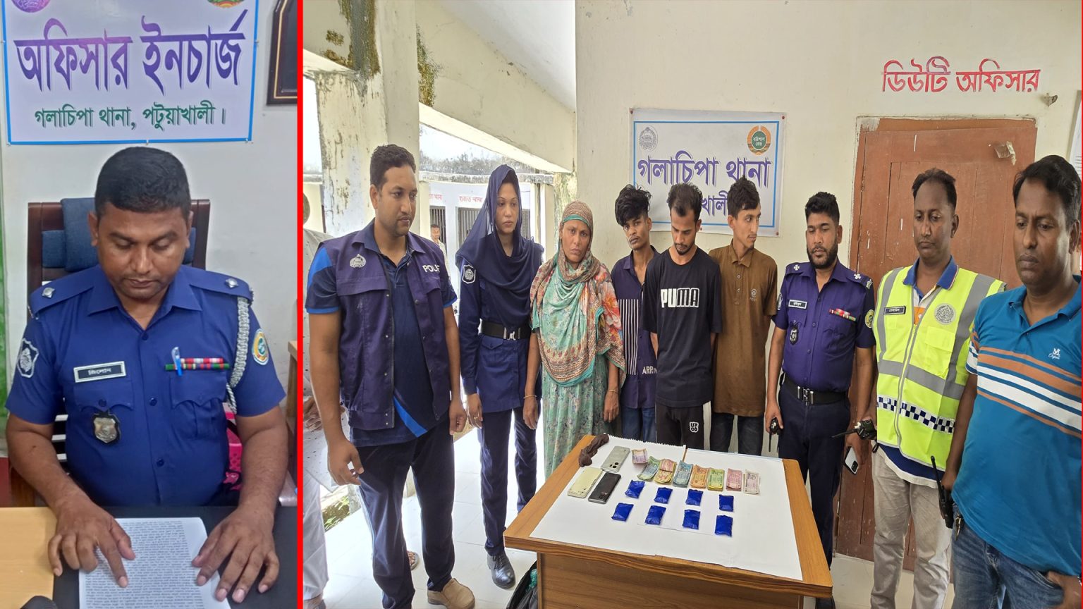 গলাচিপায় ১৫শ পিস ইয়াবাসহ নারীসহ আটক ৪