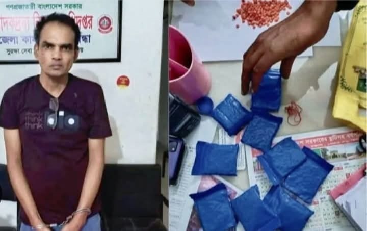 গাইবান্ধায় বিপুল পরিমাণ ইয়াবাসহ আটক কুখ্যাত মাদক ব্যবসায়ী মনির