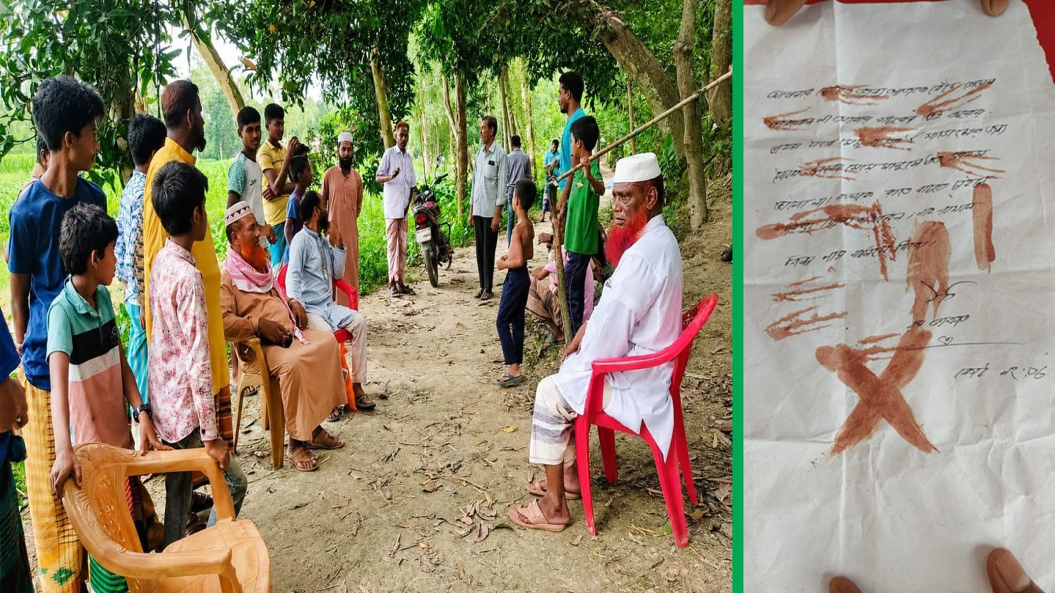 রক্তমাখা চিঠিতে আতংকিত গো-খামারী রাত জেগে পাহারা গ্রামবাসী