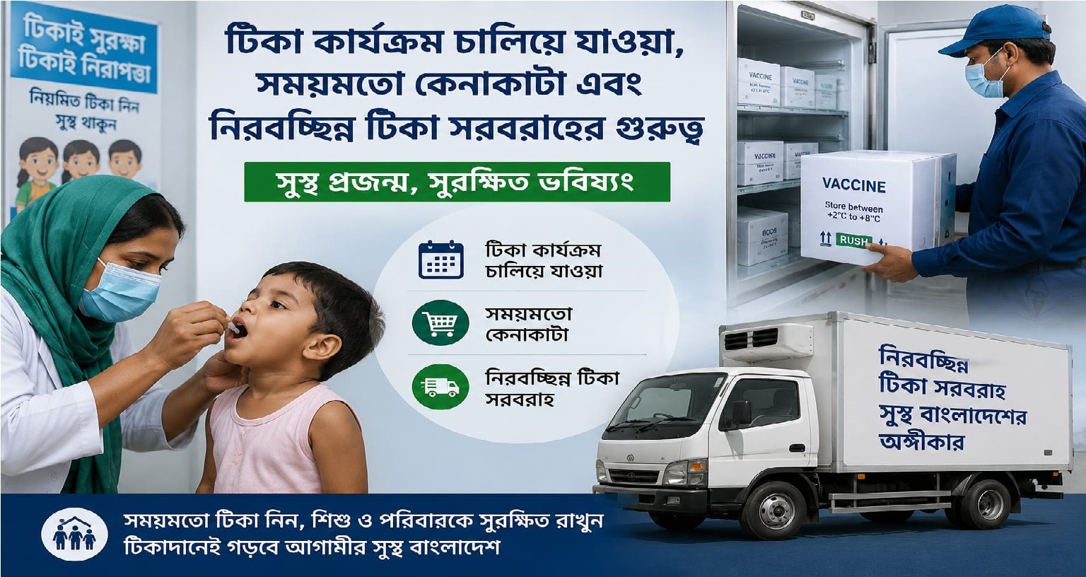 টিকা কার্যক্রম অব্যাহত রাখা জরুরি: সময়মতো কেনাকাটা ও নিরবচ্ছিন্ন সরবরাহে গুরুত্বারোপ