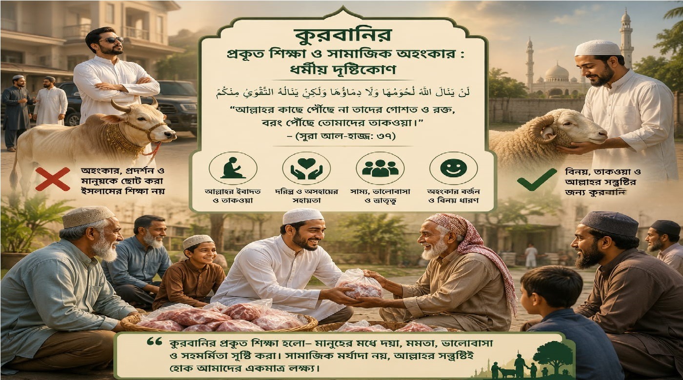 কুরবানির প্রকৃত শিক্ষা ও সামাজিক অহংকার : ধর্মীয় দৃষ্টিকোণ