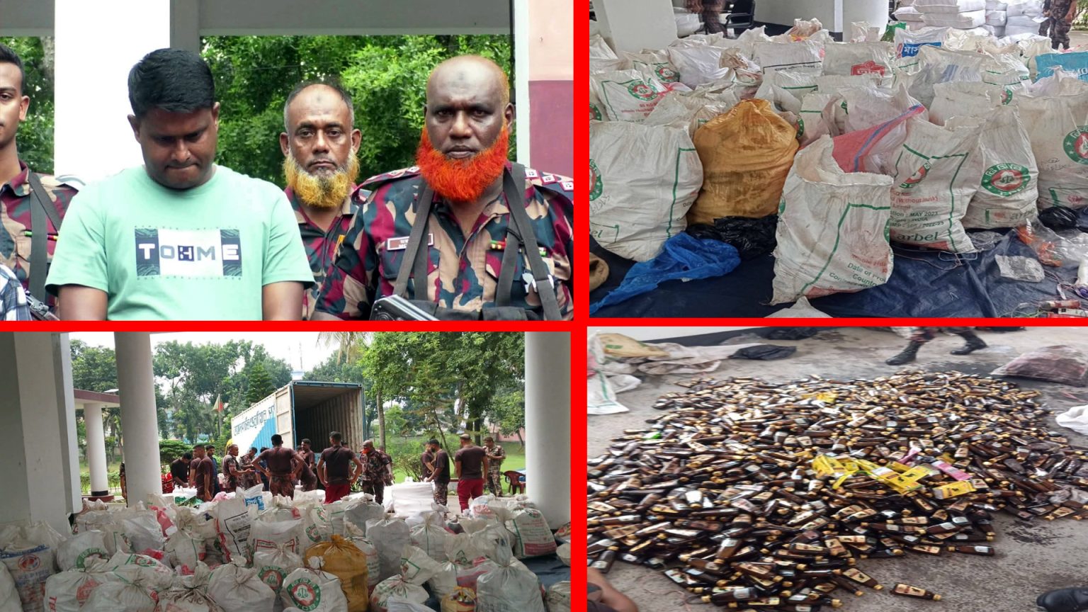 বেনাপোল কাস্টম গোডাউন থেকে ত্রান পাচারের সাথে কোটি টাকার কসমেটিক আটক করে বেনাপোল বিজিবি