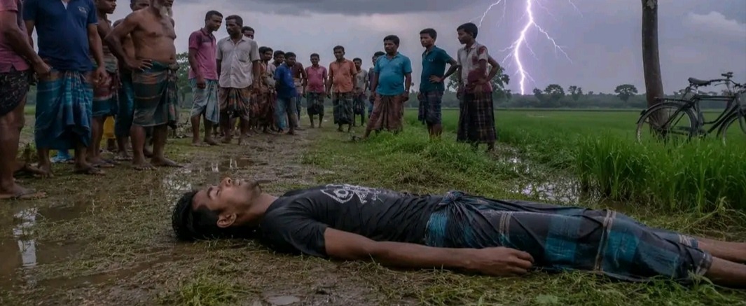 কুড়িগ্রামে বজ্রপাতে যুবকের মৃত্যু, আহত ১