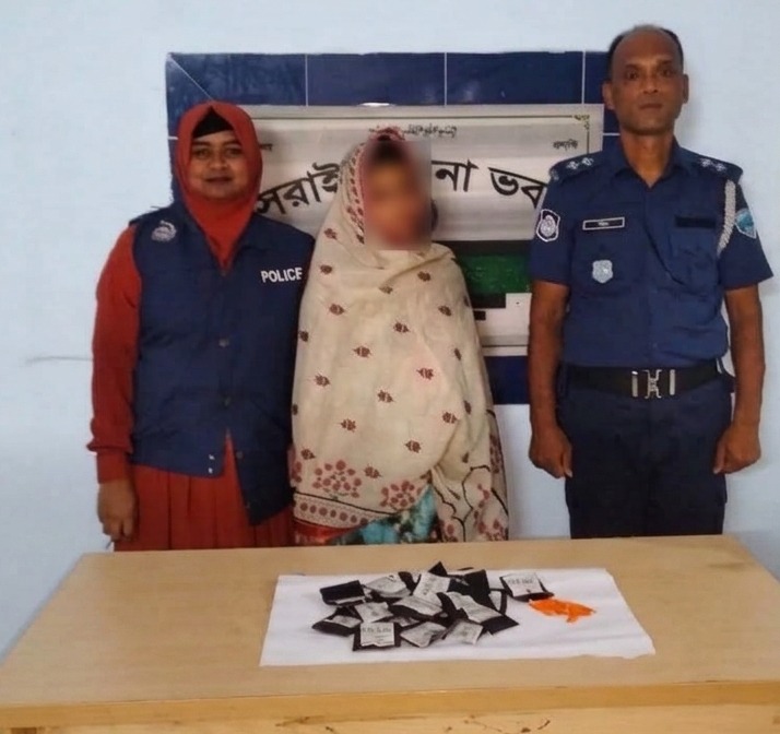 ৩৭০৫ পিস ইয়াবাসহ নারী মাদক কারবারি গ্রেপ্তার
