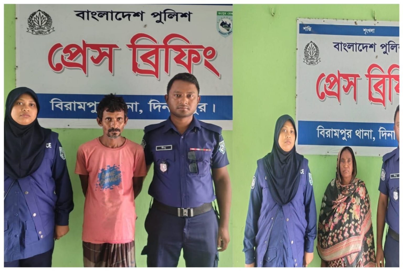 বিরামপুরে নারী মাদক ব্যবসায়ী আটক, মাদকসেবীর তিন মাসের কারাদণ্ড