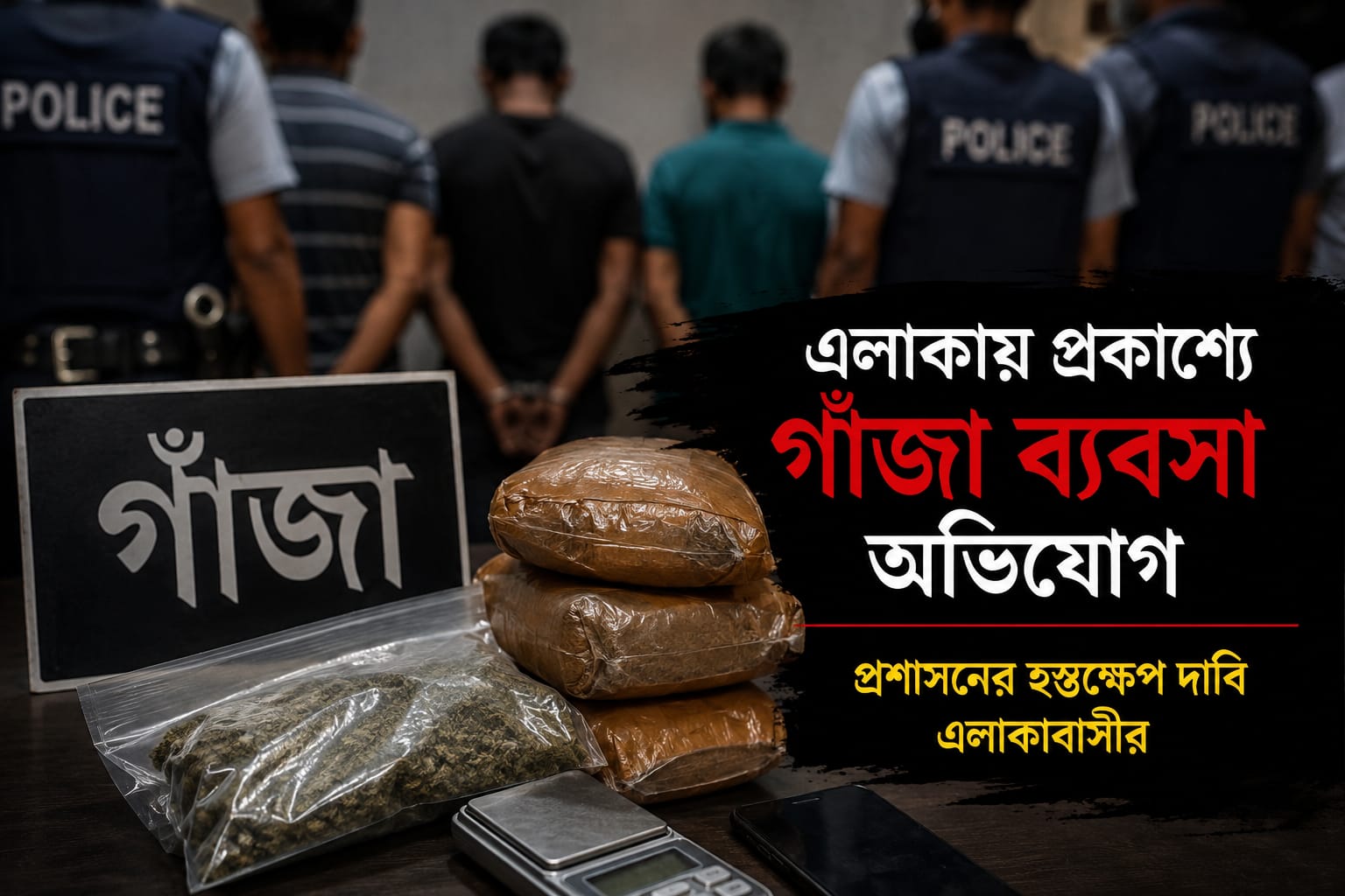 চন্দ্রা-নবীনগর সড়কের বাড়ইপাড়ায় প্রকাশ্যে মাদক কারবারের অভিযোগ