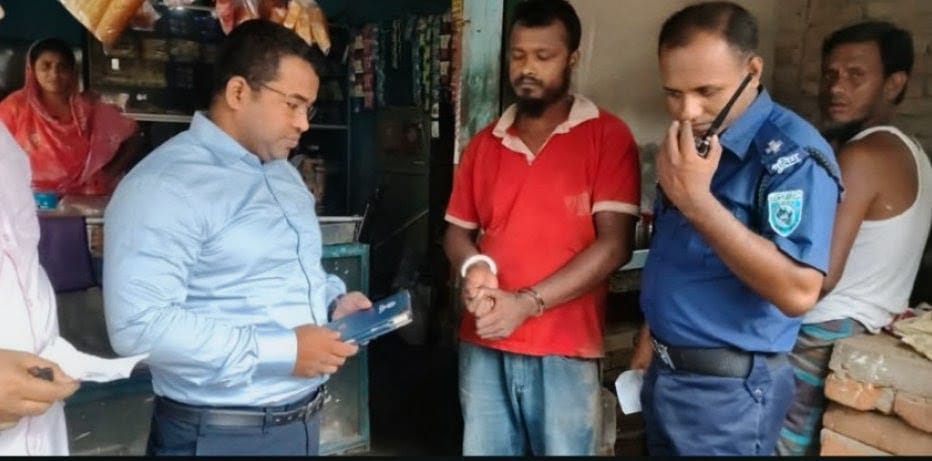 ঠাকুরগাঁয়ে মাদক সেবন করে জনশান্তি নষ্ট করার দায়ে (২)জনকে আটক