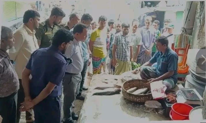 পিরোজপুরের নেছারাবাদ (স্বরূপকাঠি)তে ওজন বাড়াতে চিংড়িতে জেলি মিশিয়ে বিক্রি, জরিমানা অর্থ লাখ