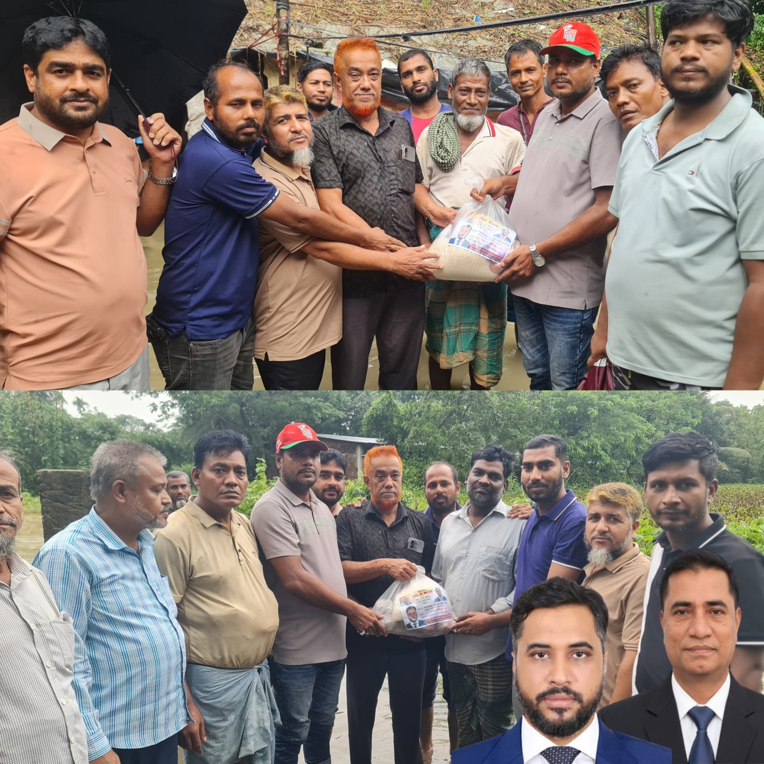 এমপি আলহাজ্ব এনামুল হক এনামের পক্ষে ও নির্দেশনায় বড়লিয়ায় বন্যার্তদের পাশে প্রকৌশলী রেজাউল হায়াত খান