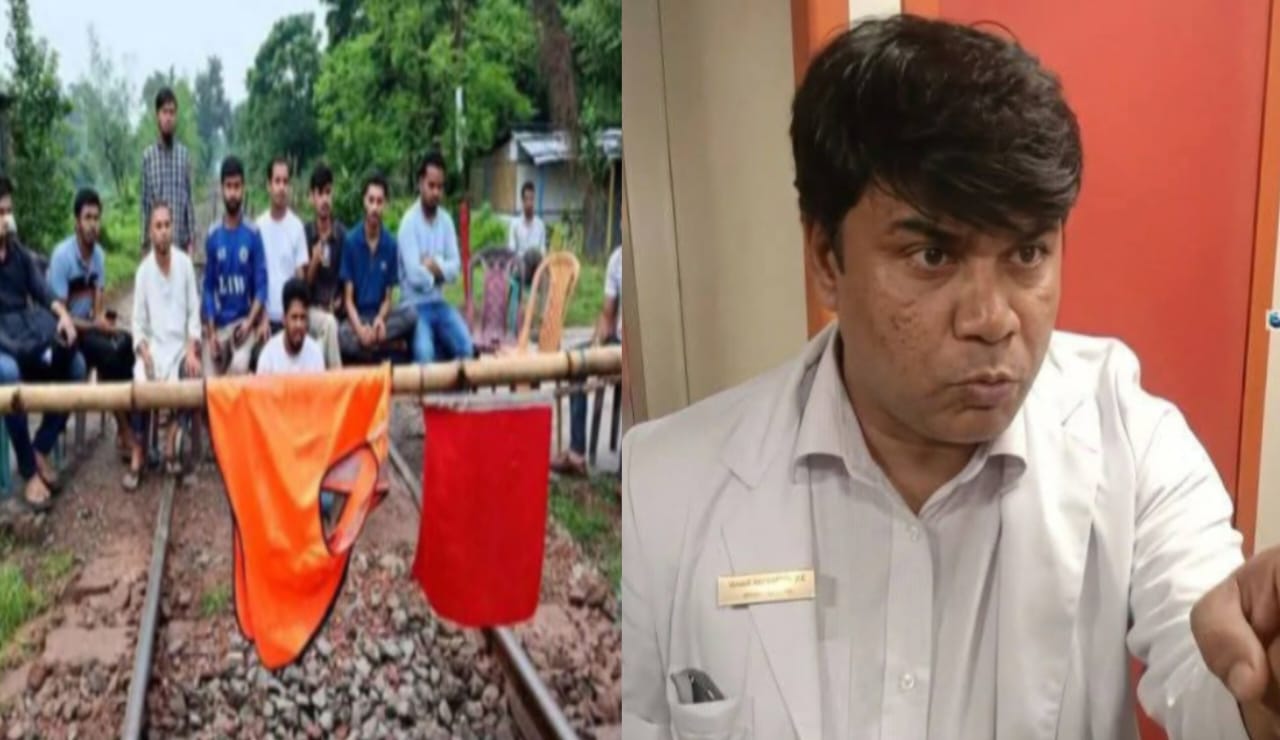 পদ্মা এক্সপ্রেসে টিটিইর বিরুদ্ধে ছাত্রকে মারধরের অভিযোগ, রেল যোগাযোগ বন্ধ করে বিক্ষোভ রাবি শিক্ষার্থীদের