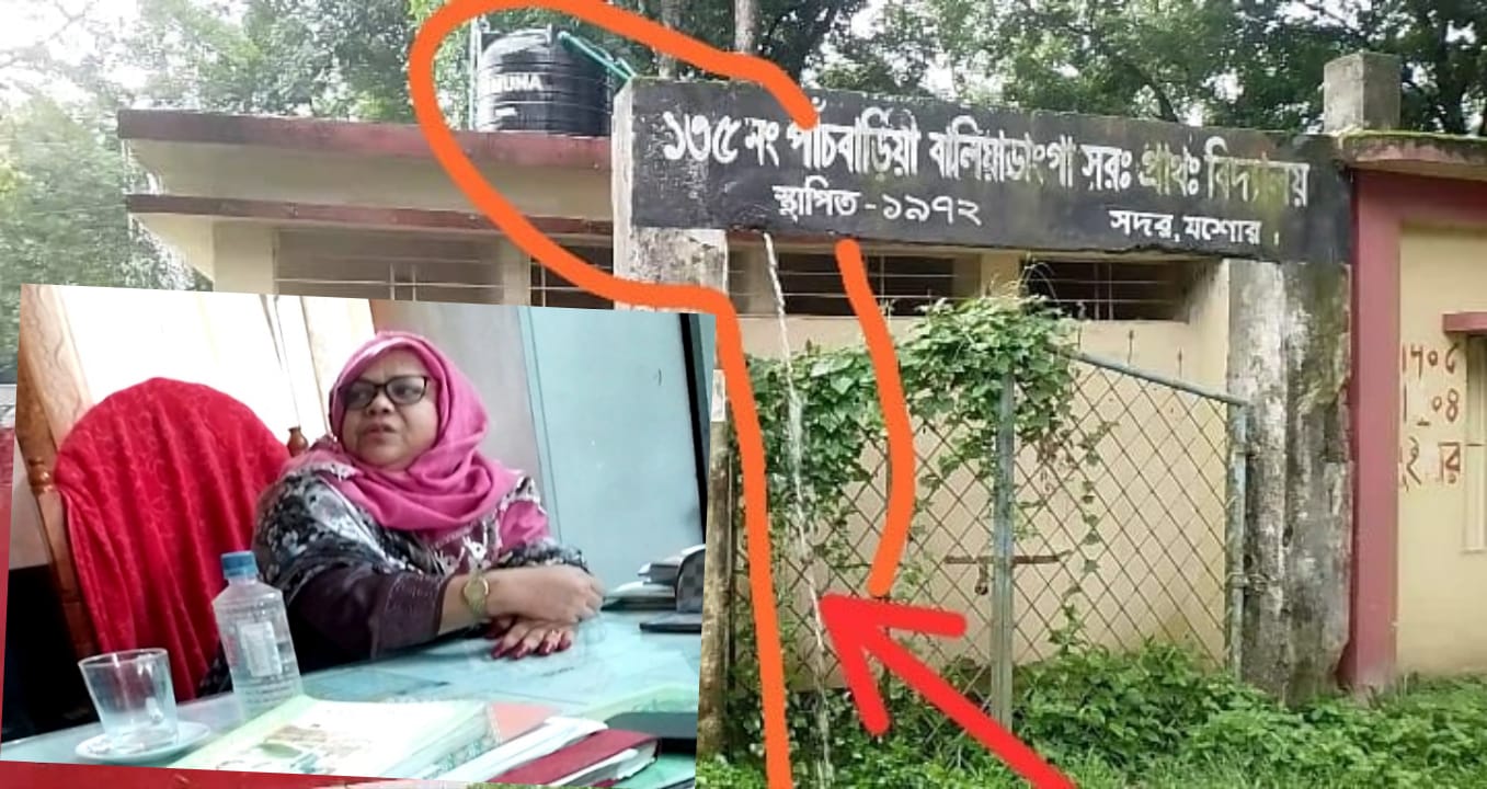 যশোরের পাঁচবাড়িয়া বালিয়াডাঙ্গা সর: প্রাথ: বিদ্যালয়ের শিক্ষার্থীদের টাকায় আয়ার বেতন, অপচয় করছে পানি ও বিদুৎ