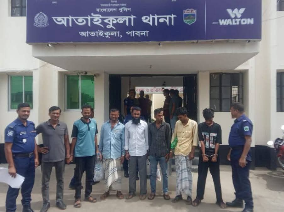 আতাইকুলায় বনগ্রাম বনি আদম মাদ্রাসার পরিচালকসহ ৭মাদকসেবী গ্রেফতার